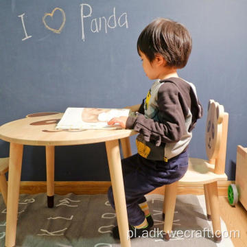 Kreatywny design Panda Drewniany stół Set dla dzieci